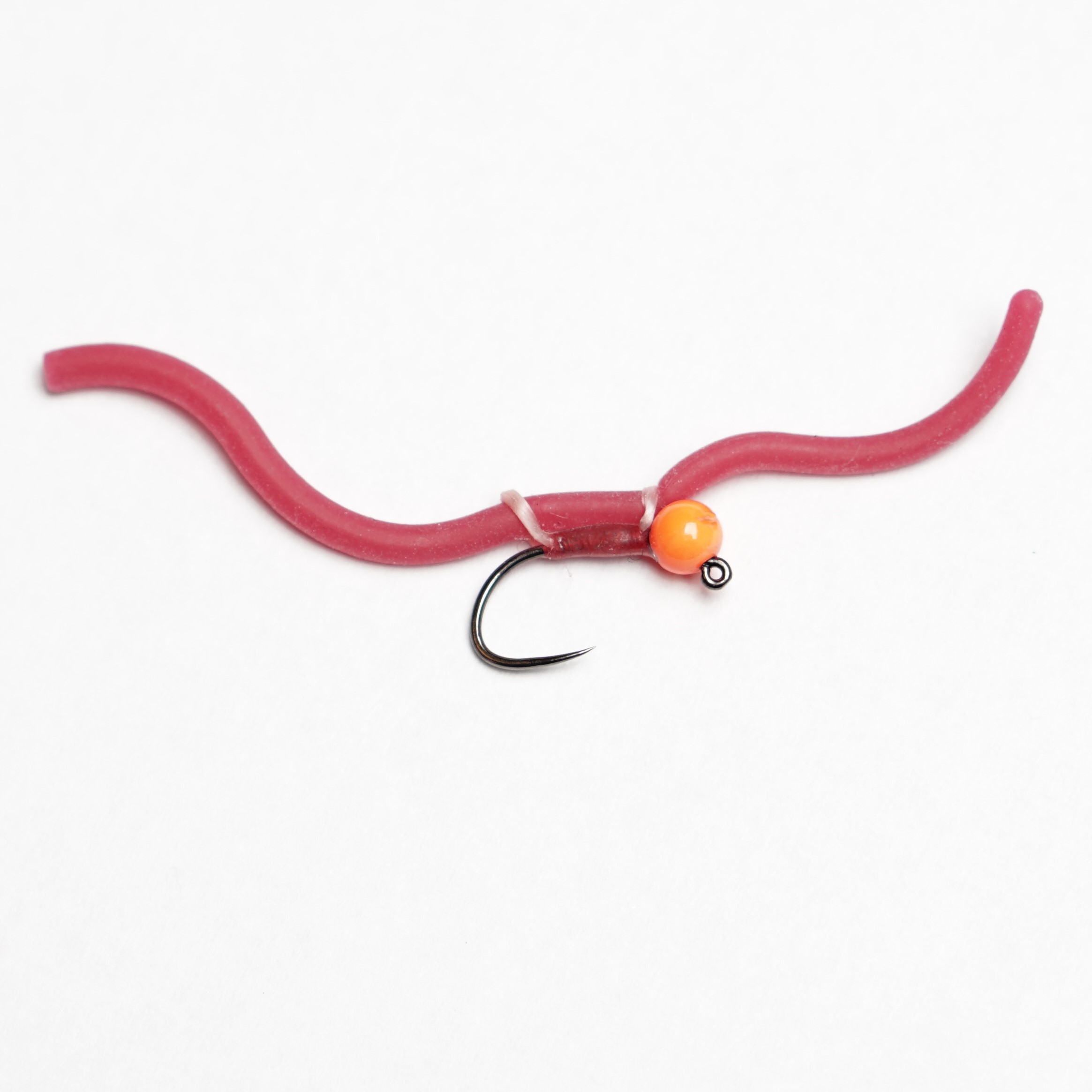 Red Toygogo 5Pcs Fly Fishing Flies San Juan Squirmy Worm Premium Trout Files Worms 